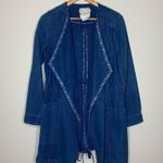 Anthropologie Hei Hei Denim Open Front Blazer Jacket Size XS Photo 3