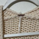 Free People  Glow For It Cardigan Chunky Knit Ivory Cream Size Large Photo 3