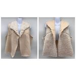 Christopher & Banks Women's Petite Reversible Faux Shearling Vest-Petite Large Photo 1