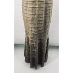 Vintage Y2k Floral Lace Tiered Formal Gown Square Neck Pleated Beige 6/8 Tan Photo 4