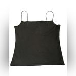 Madewell  women’s Squareneck Tank Top ribbed black spaghetti straps Size L NWT Photo 4