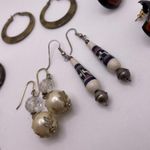 Lot Of 5 Costume Earrings Pierced Dangle Drop Hoop Etc Women’s Mix Some Handmade Photo 9