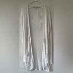 Michael Kors Michael  Cream Ribbed-Panel Shawl Collar Cardigan, Pockets; size XL Photo 1