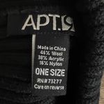 Apt. 9  Wool Blend Ribbed Knit Black Beanie Hat Winter One Size Photo 3