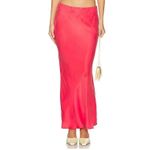For Love & Lemons  Lena Maxi Skirt in Red Size‎ XL Photo 10