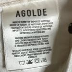 AGOLDE  Riley High Rise Straight Crop Jeans Veil White Distressed Womens Size 24 Photo 6