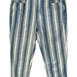 American Eagle ‎ Retro Indigo Stripe High Waist Mom Jean - 6 Photo 0