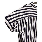 A New Day  Striped Shirtdress Size Medium Navy White Stripe Photo 5