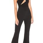 AQ/AQ  Black Sexy Pembroke Wide Leg Flared Jumpsuit Photo 0