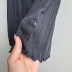 $5/$25 Pact 100% Organic Cotton Gray Ribbed Button Henley Ruffle Tank Size XS Photo 1