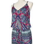 Tommy Bahama  Blouson Jumpsuit L $148 Wide Leg Stretch Tropical Beachy Pockets‎ Photo 8