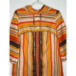 1970s Bard’s Toronto Striped Hooded Zip Caftan Dress vacation pool beach medium Orange Photo 2