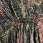 Ba&sh Hendrix Floral Metallic Plissé Knit Long Sleeve Maxi Dress Size 0 XS Black Photo 8