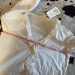 Sézane SEZANE White Chamise Aluki Rosine‎ Ruffle Button Down Shirt Size 40 NWT Photo 9