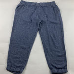 Old Navy  Blue Chambray Linen Blend Slim Leg Ankle Pants L Photo 0
