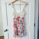 In Bloom  by Jonquil Floral Lingerie Dress Pink Lace Waist Size L Photo 3