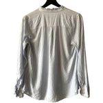 Vineyard Vines  Blue White Striped Ruffle Trim Button Down Shirt Size 8 Photo 5