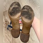 Jack Rogers  Elise Denim Gold Wrap Sandals 8M Dark Wash Flats Flip Flops Heeled Photo 1