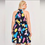 SheIn ‎ curve 4XL Dark Navy Color Block Dress Photo 2