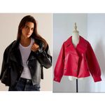 Free People Alexis cropped vegan leather jacket Red Photo 1