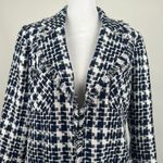 Dennis Basso Women Tweed Blazer with Frayed Lapel Size 4 NWOT Photo 1