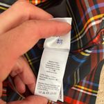 J.Crew  Stewart Tartan Red Scalloped Tie Neck Long Sleeve Blouse Photo 7