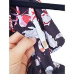 Jason Wu Floral Ruffle Shoulder Midi Dress 0 Black Wedding Guest Event Cocktail Photo 9