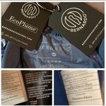 Bernardo Ecoplume Mixed Media Vest Jacket Blue M Photo 7