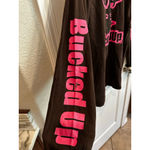 Gildan Women’s  Long Sleeve Tee XL Brown Pink BuckedUp Deer Photo 6