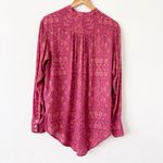 Free People  Mia Long Sleeve Tunic Blouse in Rouge Combo Photo 6
