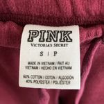 PINK - Victoria's Secret Pink by Victoria's Secret Womens Pocket Drawstring Maroon Wide Leg Sweatpants S Photo 1