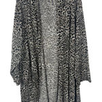 Avenue  Plus Size‎ 30W 32W Cardigan Sweater Leopard Print Long Hooded Open 1430 Photo 0