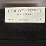 Chico's CHICO’s linen black wide leg pull-on stretch linen blend pants size 8 NWT Photo 6