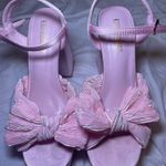 Amazon Pink Bow Knot Chunky Platform Heels Size 8 Photo 4