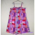 Eloquii Eloqui Shift Dress Smocked Bodice Empire Gathered Color Block Midi plus size 20 Photo 9