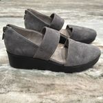Eileen Fisher Gray Flats with Elastic Strap and Suede Finish Photo 2