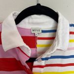 KULE The Patch Rugby Shirt in Bright Multi, Size XS Pink Photo 3