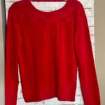 Etcetera  Red Sweater with Scroll Detail in size M Photo 0