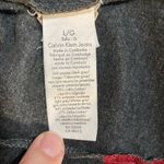 Calvin Klein chili red and slate gray tee with metallic silver for fall/holidays Photo 4