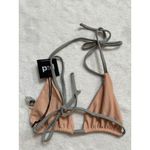 Pacific & Driftwood Reversible Bikini Top Gray/Tan Womans Small NWT Gray Photo 1