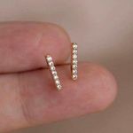 Sterling Silver Stud Earrings Diamond Studs Gold Studs Earrings Photo 0