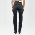 RE/DONE  Comfort Stretch Washed Black High Rise Stove Pipe Raw Hem Jeans Size 29 Photo 1