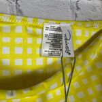 Peixoto Women’s Swim Bikini Bottoms Yellow & White Checked High Cut Leg M NWT Size M Photo 7