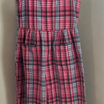 Urban Outfitters  Pink & Blue Plaid Overalls Wide Leg Crop Length Womens Size XS Photo 0