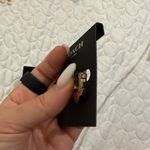 Coach  Black and Gold Arch Earrings hoops Photo 4