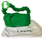 LAVAL GREEN SATCHEL VEGAN LEATHER WITH SCRUNCHED HANDLE STRAP & DUST BAG Photo 1