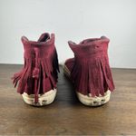 Vans SK8 Hi Moc Fringe Maroon Suede Women's Shoes size 8.5 Photo 3