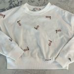 Pink republic New  Embroidered Cowboy Boots Sweatshirt XS NWT Photo 5