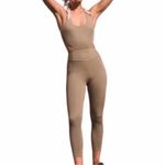 Free People NWOT Back It Up Onesie - Sage Beige Photo 12