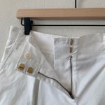 Tory Burch White Pleated Folded Hem Shorts Photo 1